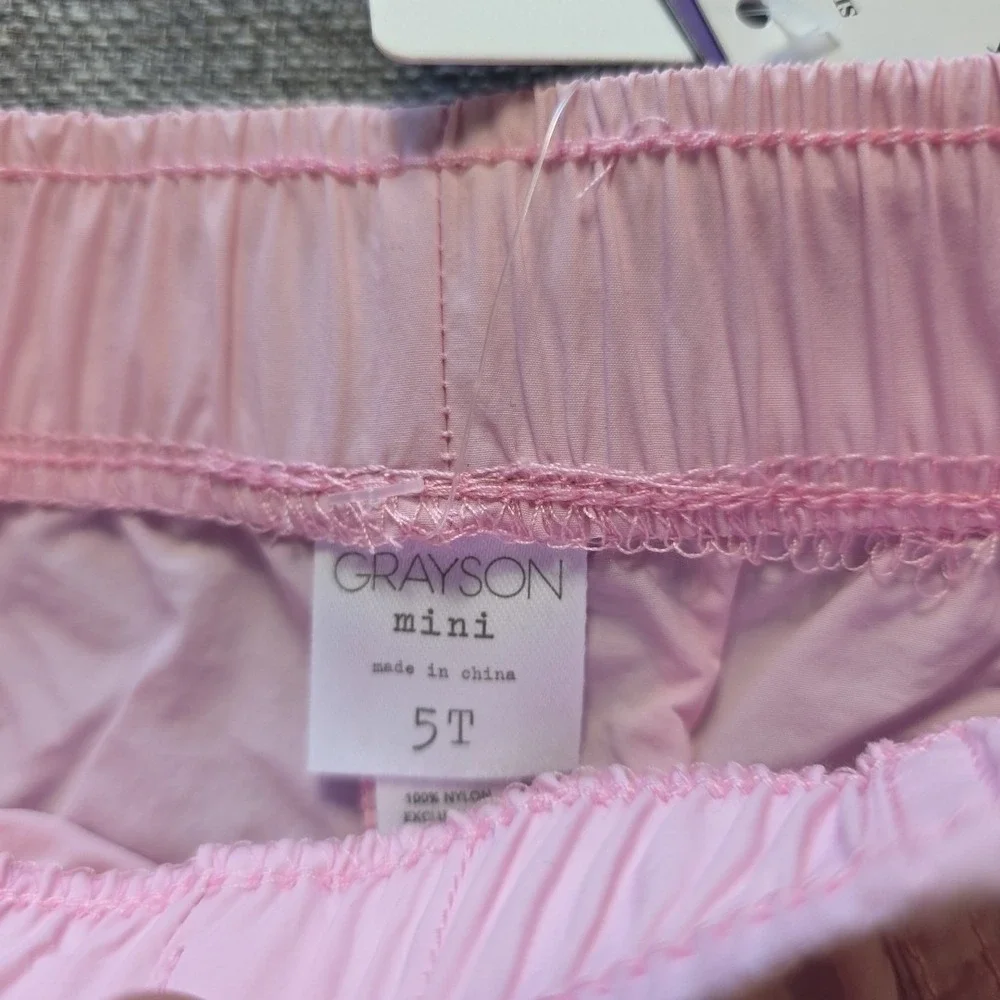 Grayson Mini Girls 2T Pink Parachute Pants Lightweight Pull-On Elastic Tie Waist